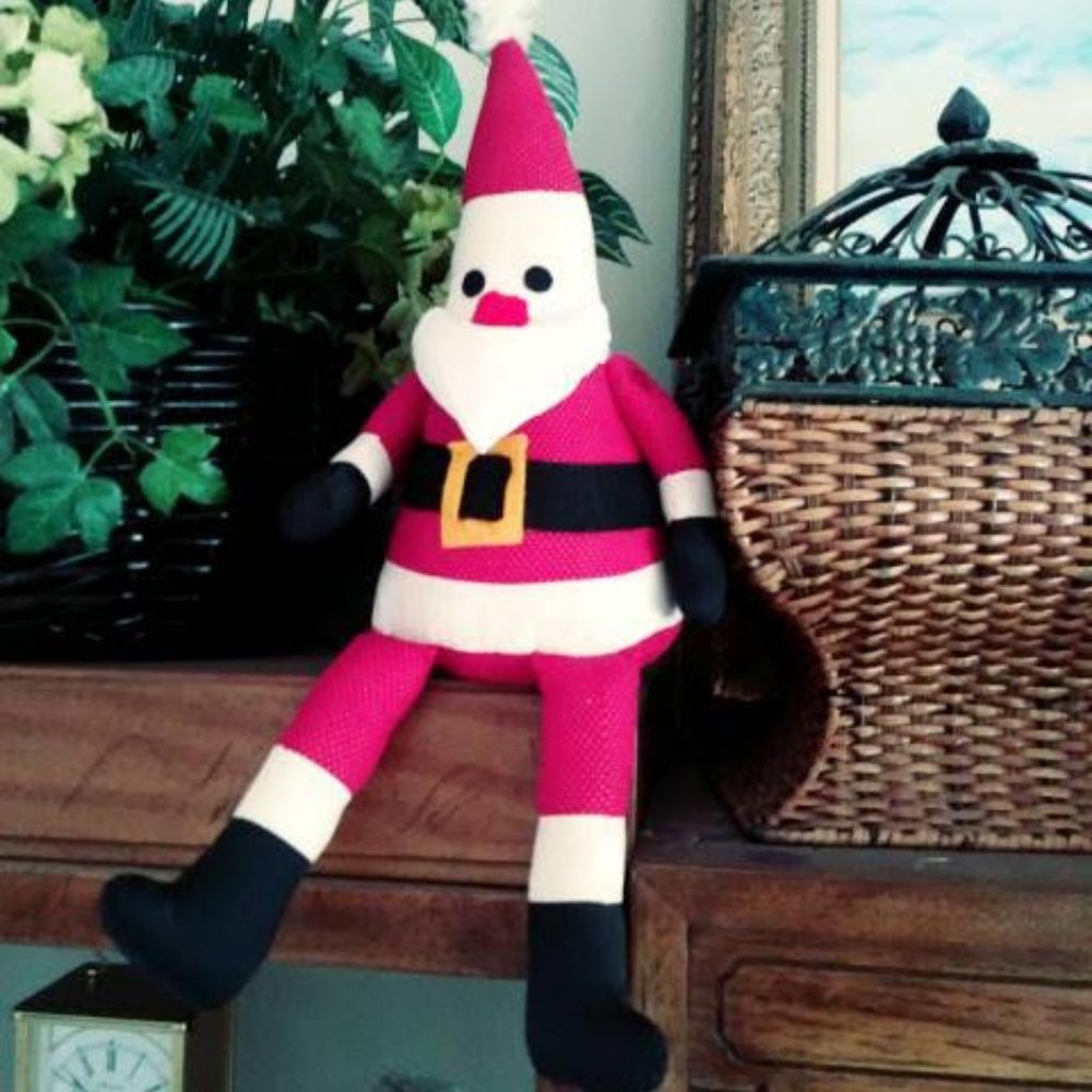 VINTAGE Handmade Stuffed Santa Claus